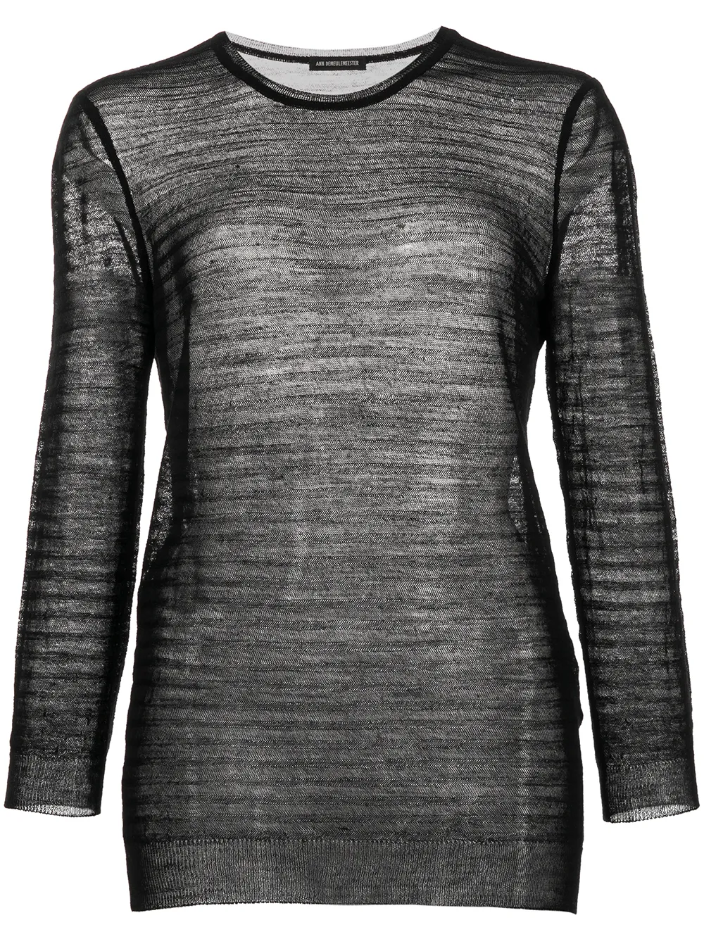 

Ann Demeulemeester fine-knit round-neck top - Black