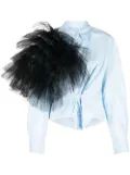 ACT Nº1 tulle-embellished detail shirt - Blue
