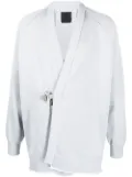 Givenchy clasp-fastening wrap cardigan - Grey