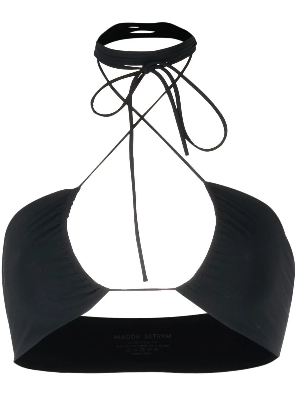 Magda Butrym criss-cross bandeau bikini top | Black | Image 1
