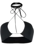 Magda Butrym criss-cross bandeau bikini top - Black