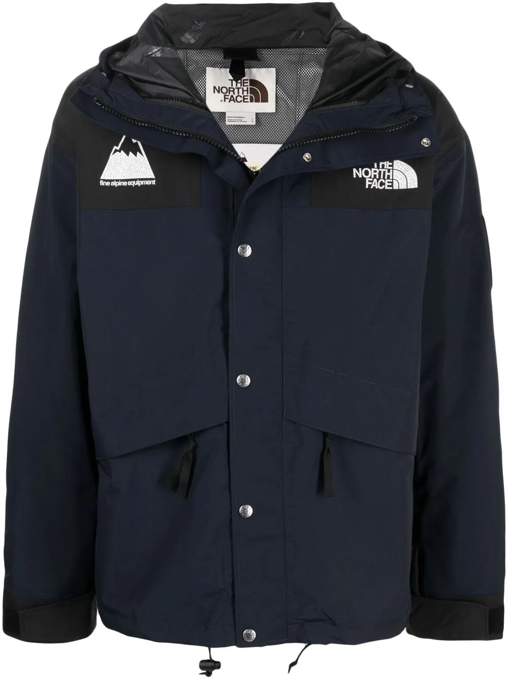 

The North Face logo-print hooded jacket - Blue
