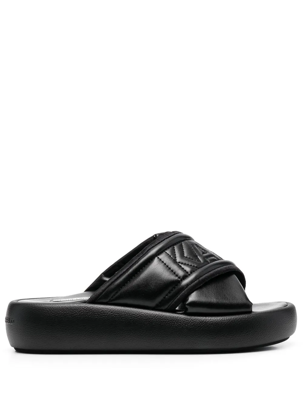 

Karl Lagerfeld sandalias con logo en relieve - Negro