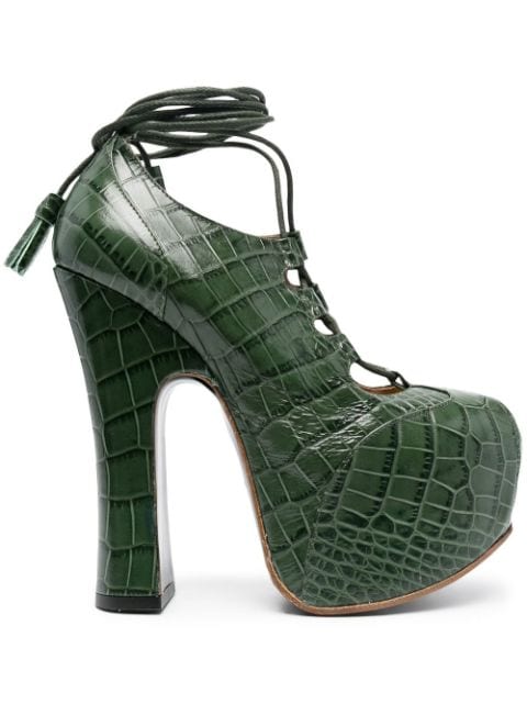 Vivienne Westwood zapatillas con tacón de 1150mm y efecto de piel de cocodrilo