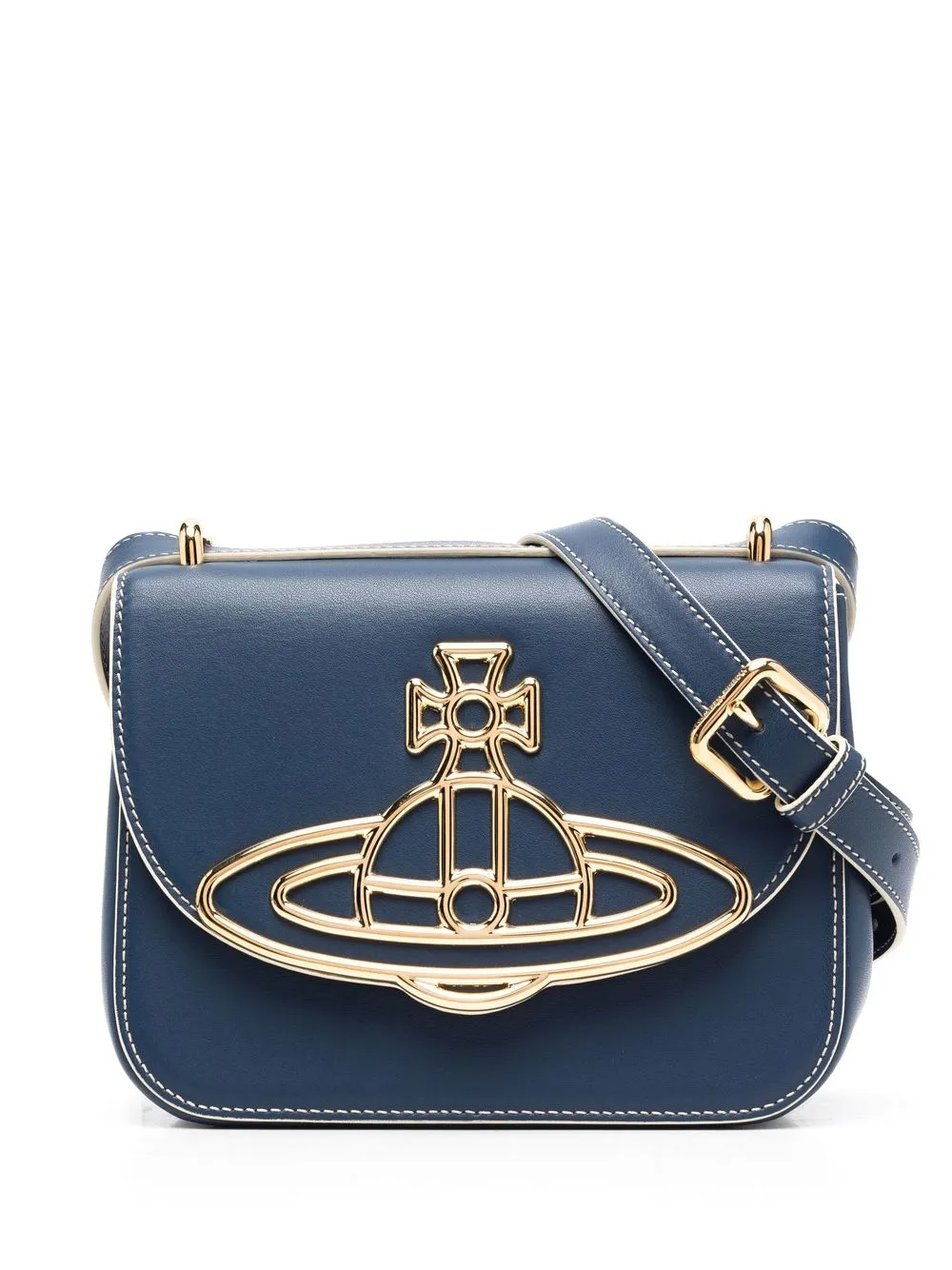 

Vivienne Westwood bolsa crossbody Orb con placa del logo - Azul