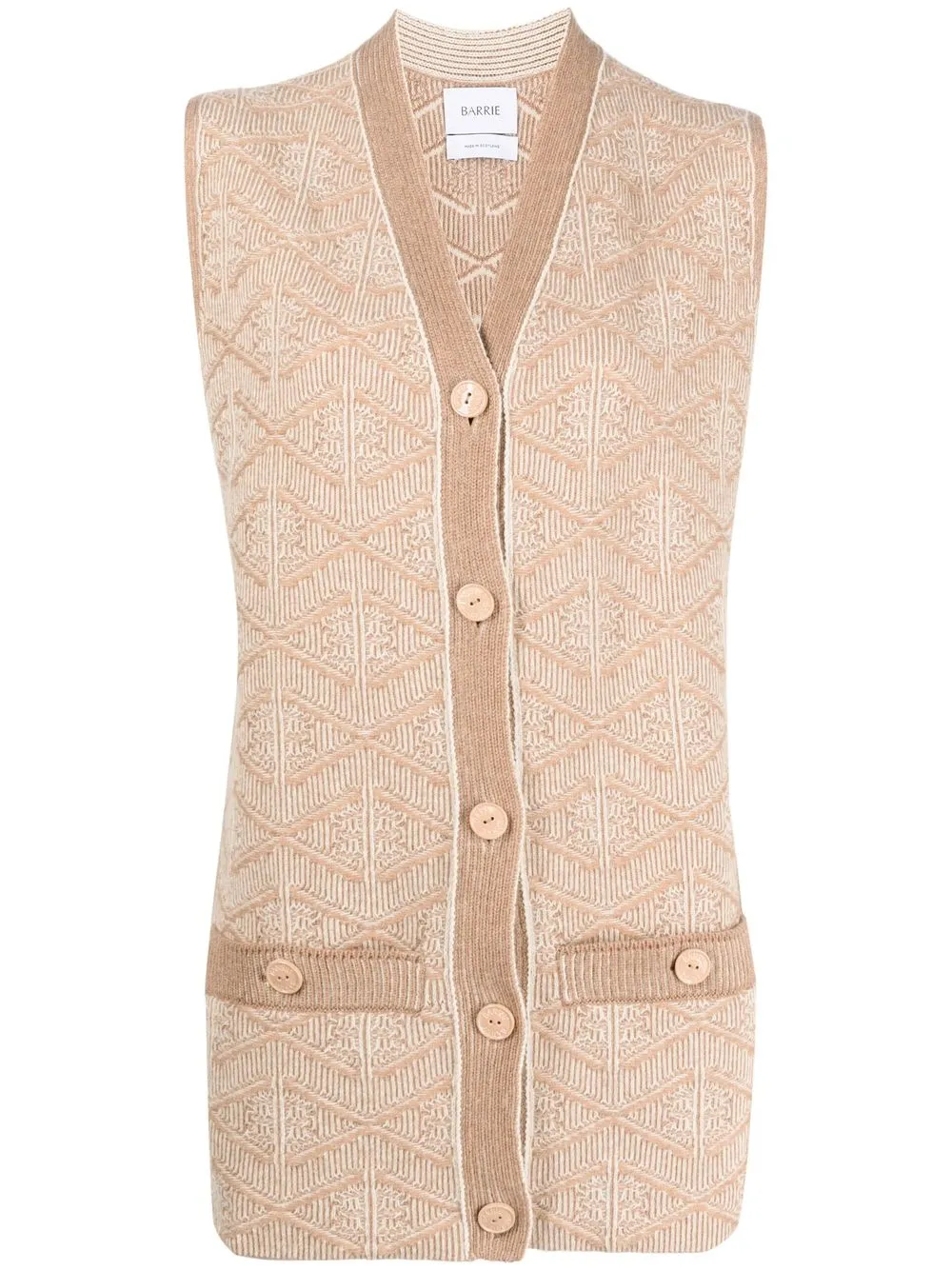 

Barrie patterned jacquard cardigan - Neutrals