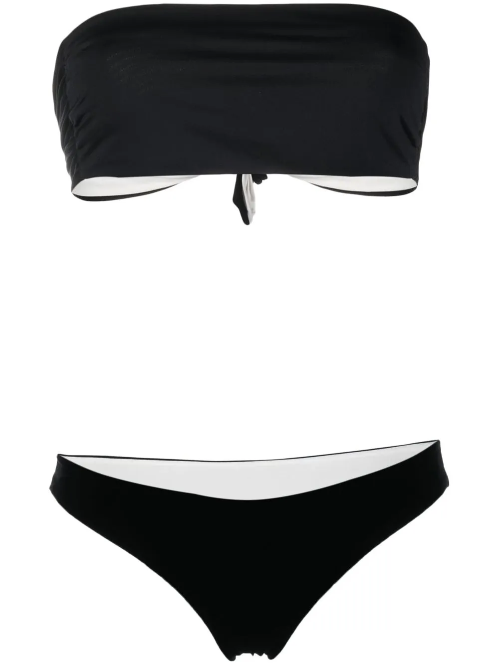 

Tara Matthews bikini tipo bandeau Lotu reversible - Negro