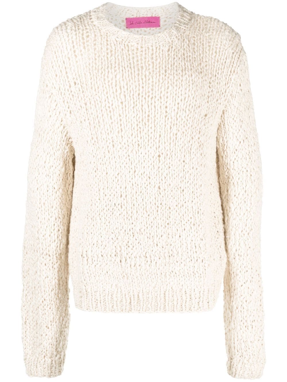 open-knit long-sleeve jumper