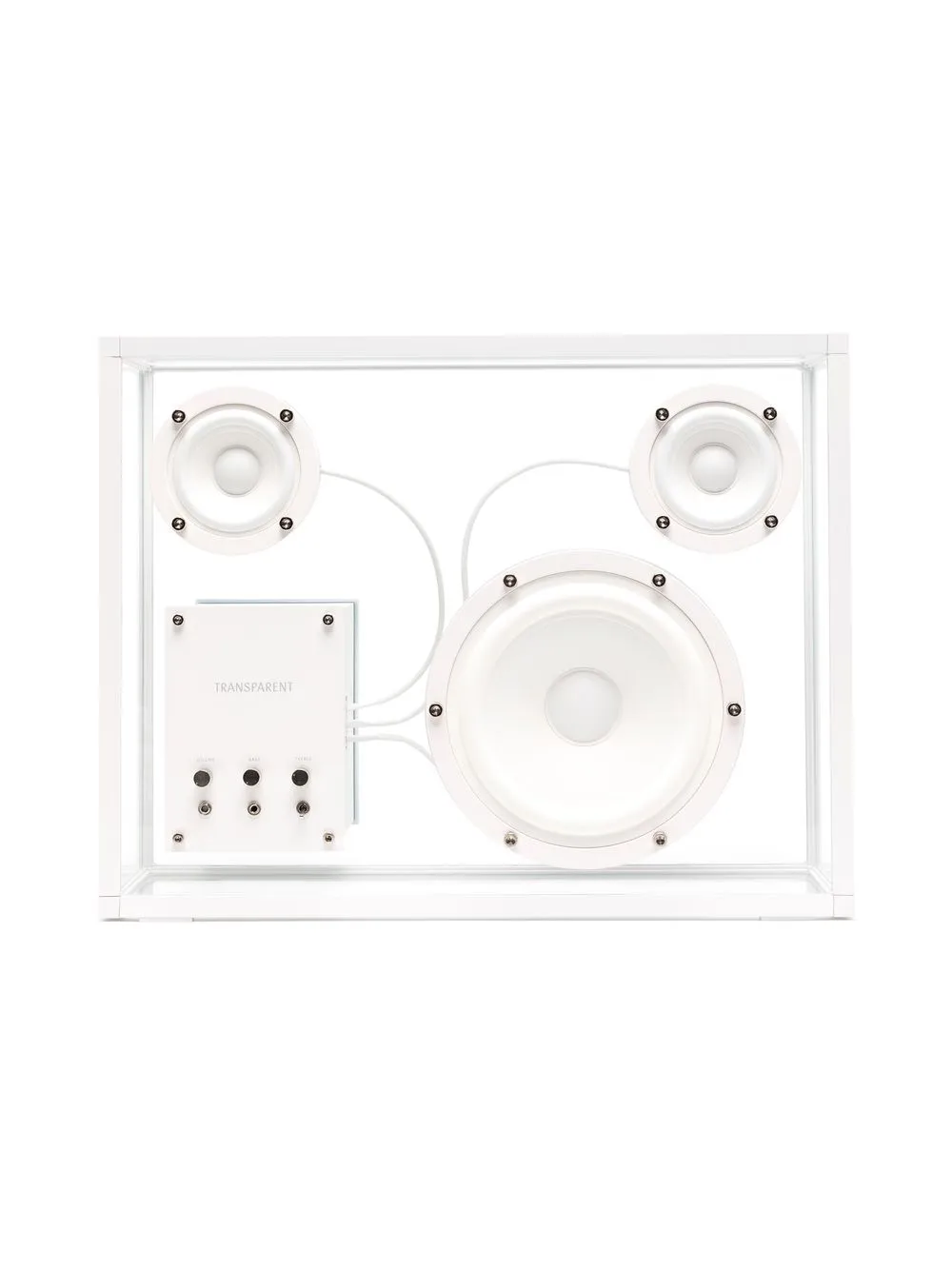 

Transparent transparent box design speaker - White