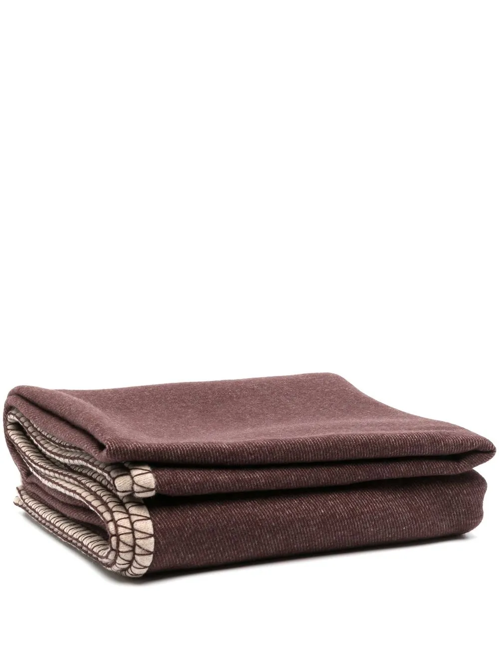 

Johnstons of Elgin reversible cashmere-blend throw - Brown