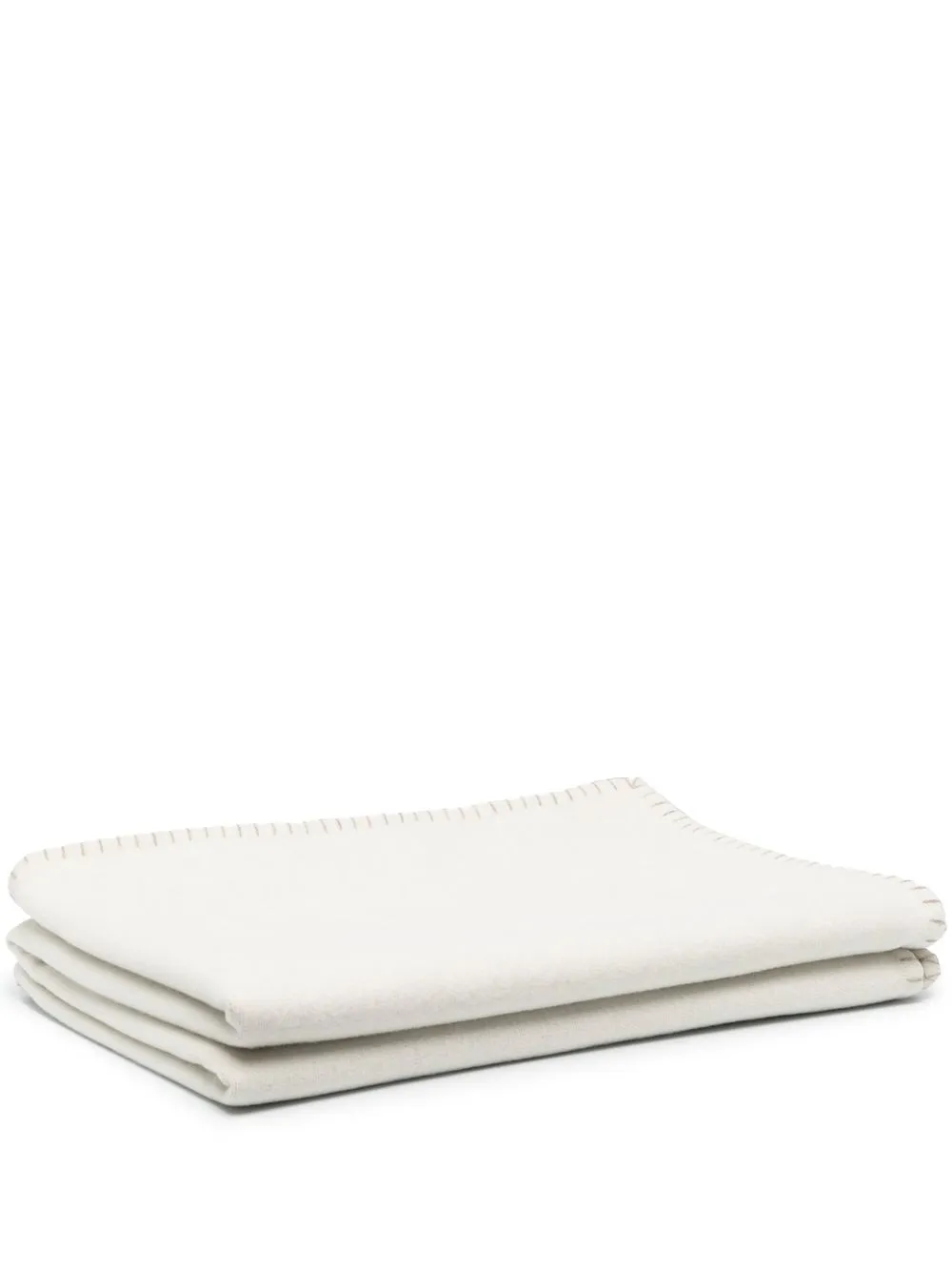 

Johnstons of Elgin manta reversible con fleco - Blanco