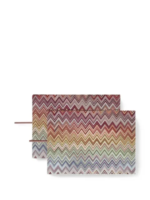 Missoni Home lot de deux sets de table à imprimé zigzag