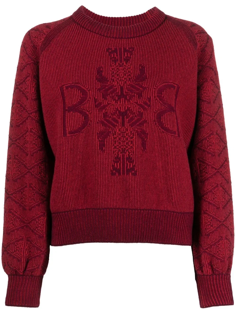 

Barrie round neck cashmere jumper - Red