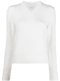 Barrie V-neck cashmere-knit top - White