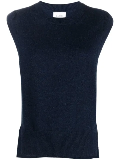 Barrie Iconic sleeveless cashmere jumper