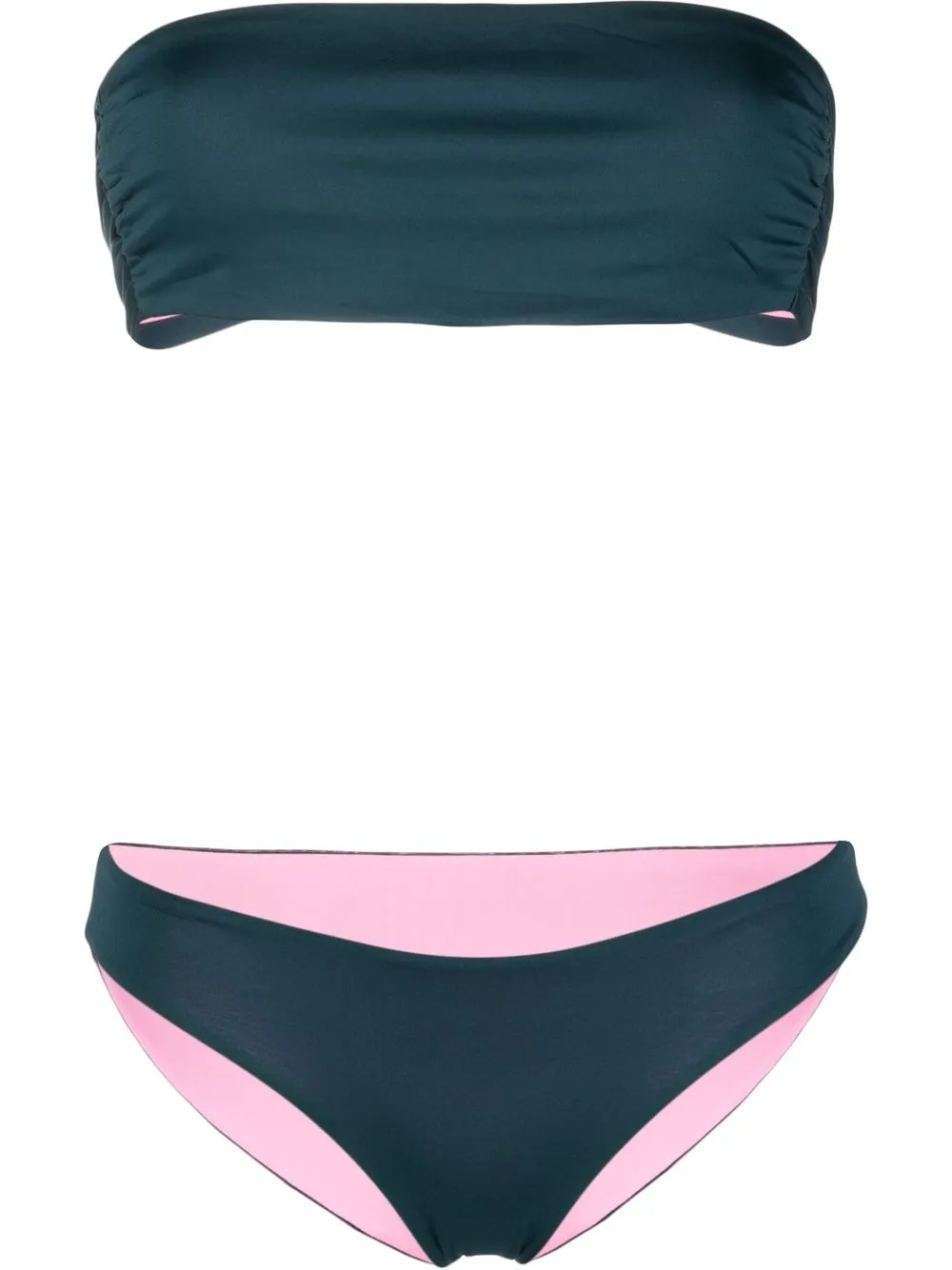 

Tara Matthews bikini Lotu tipo bandeau reversible - Rosado