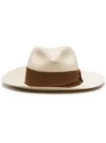 Frescobol Carioca Rafael ribbon-detail fedora - Neutrals