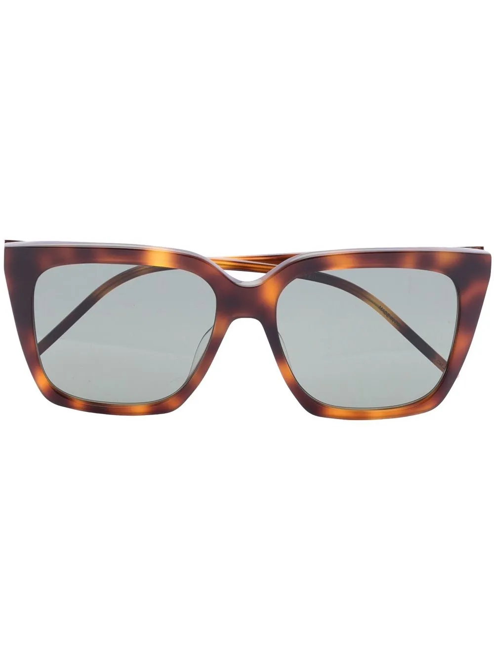 

Saint Laurent Eyewear lentes de sol con armazón cat eye estilo carey - Marrón