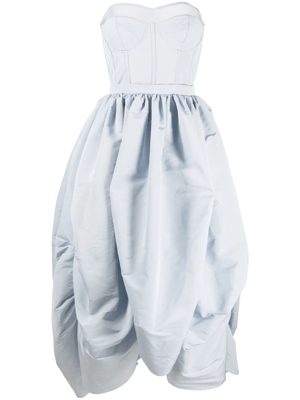 

Alexander McQueen strapless bustier dress - Blue