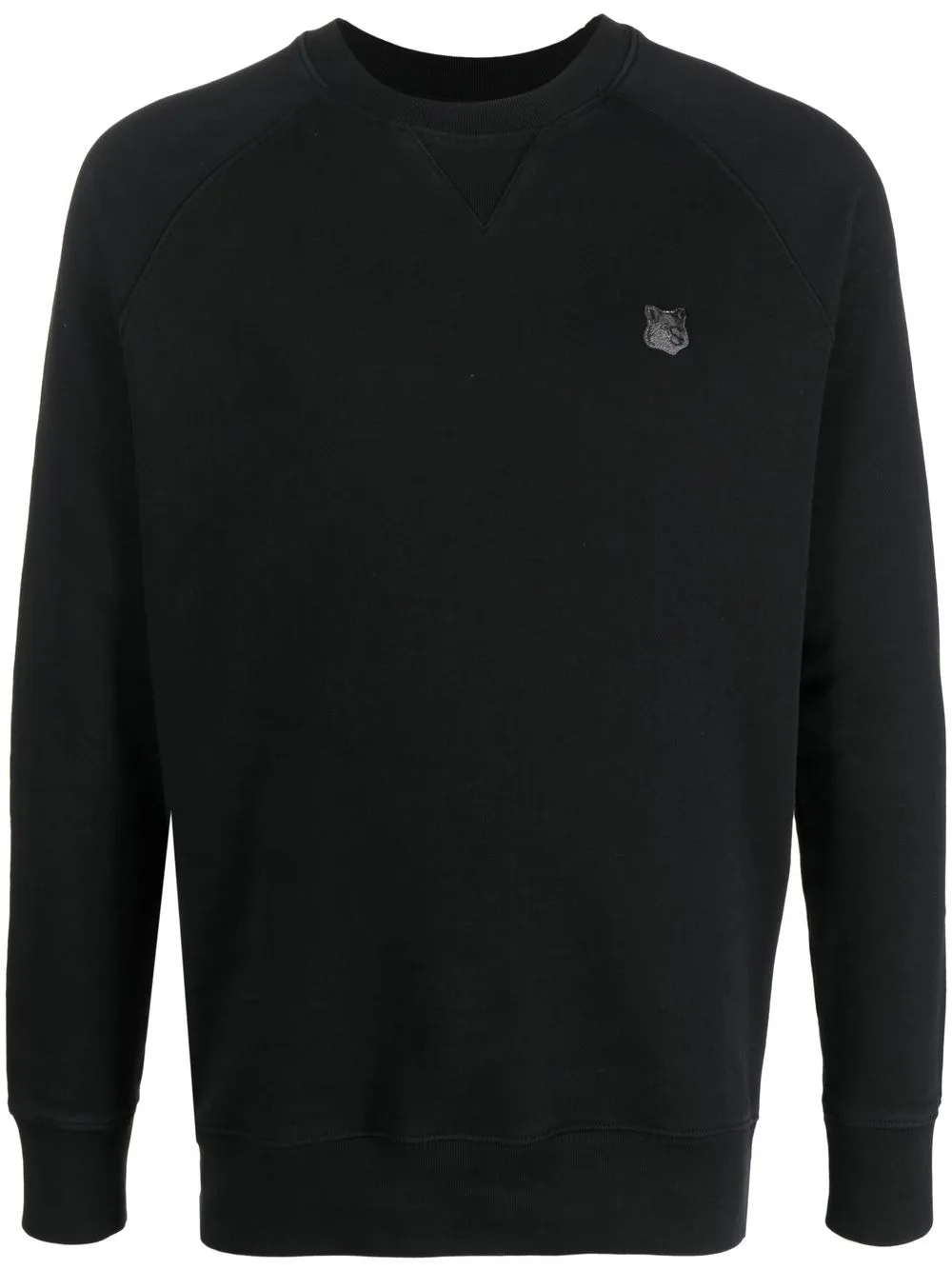 

Maison Kitsuné suéter con cuello redondo y logo - Negro