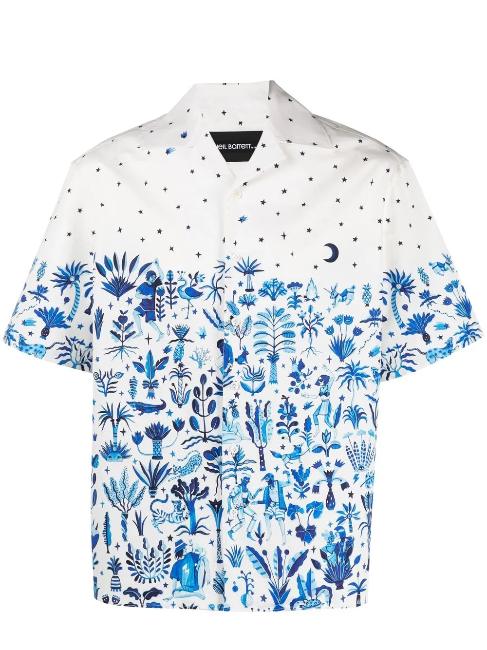 

Neil Barrett camisa con estampado gráfico - Blanco