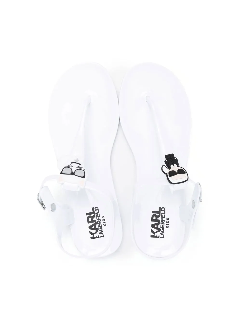 Karl Lagerfeld Teen Karl And Choupette Jelly Sandals In White