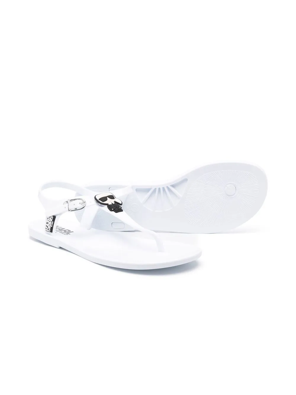 Karl Lagerfeld Kids Karl And Choupette jelly sandalen - Wit