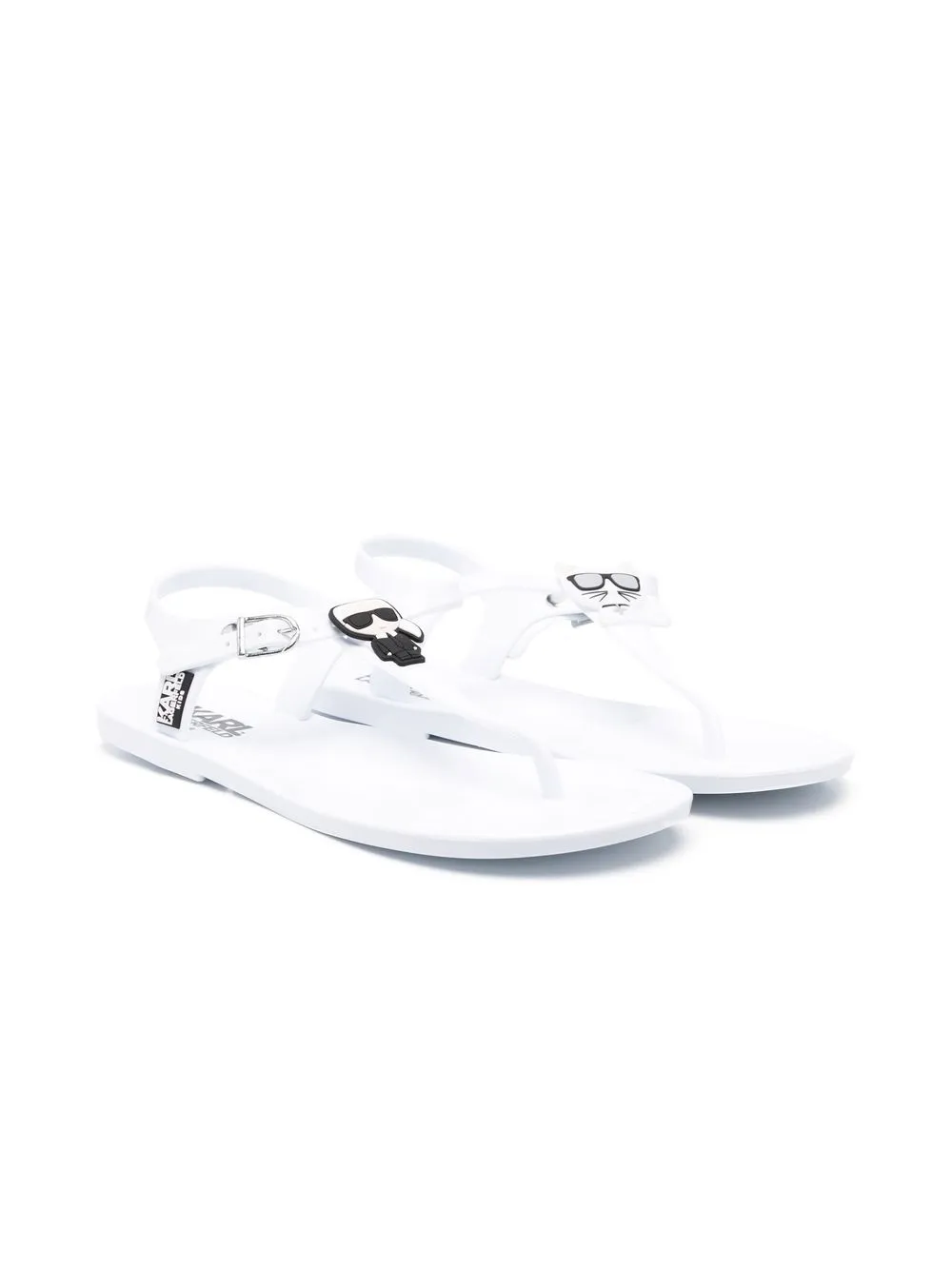 

Karl Lagerfeld Kids TEEN Karl And Choupette jelly sandals - White