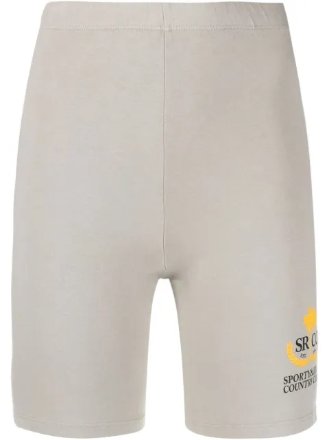 Sporty & Rich logo-print stretch shorts