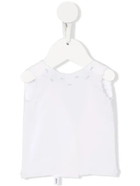 Mariella Ferrari embroidered scalloped-edge blouse