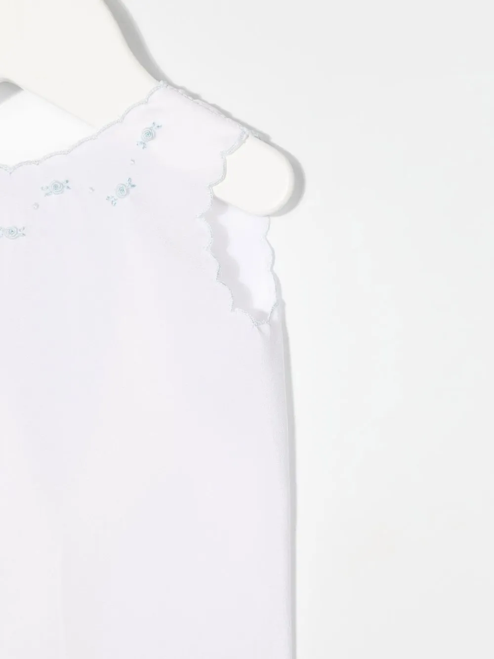 Mariella Ferrari Embroidered Scalloped-edge Blouse In White