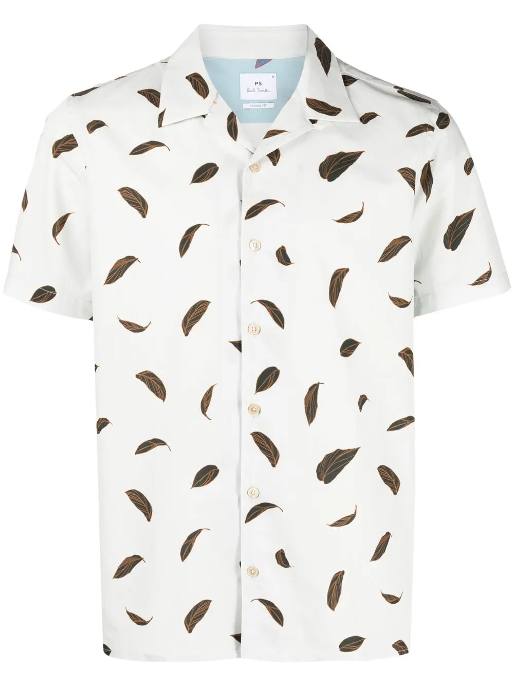 

PS Paul Smith camisa con hojas estampadas - Gris