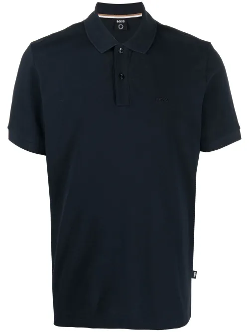 BOSS polo à logo brodé - Bleu - BOSS - Modalova