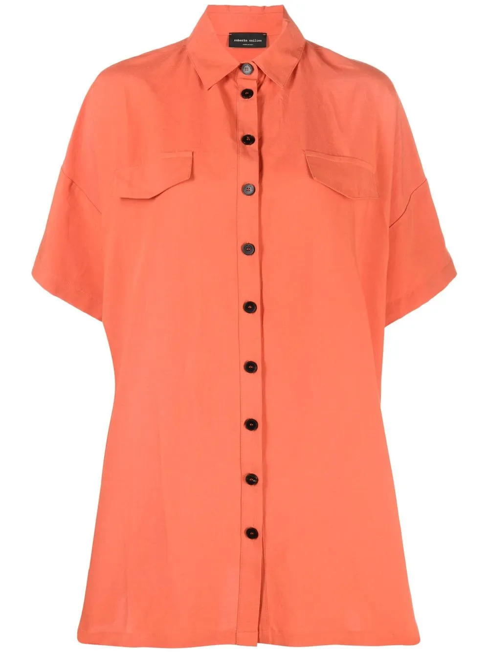 

Roberto Collina camisa oversize con botones - Naranja