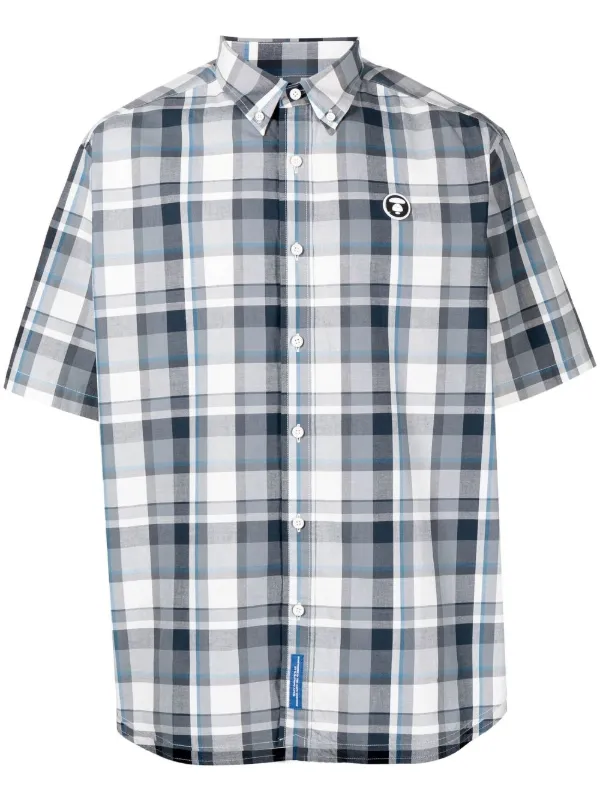 AAPE BY *A BATHING APE® short-sleeve check-print Shirt - Farfetch