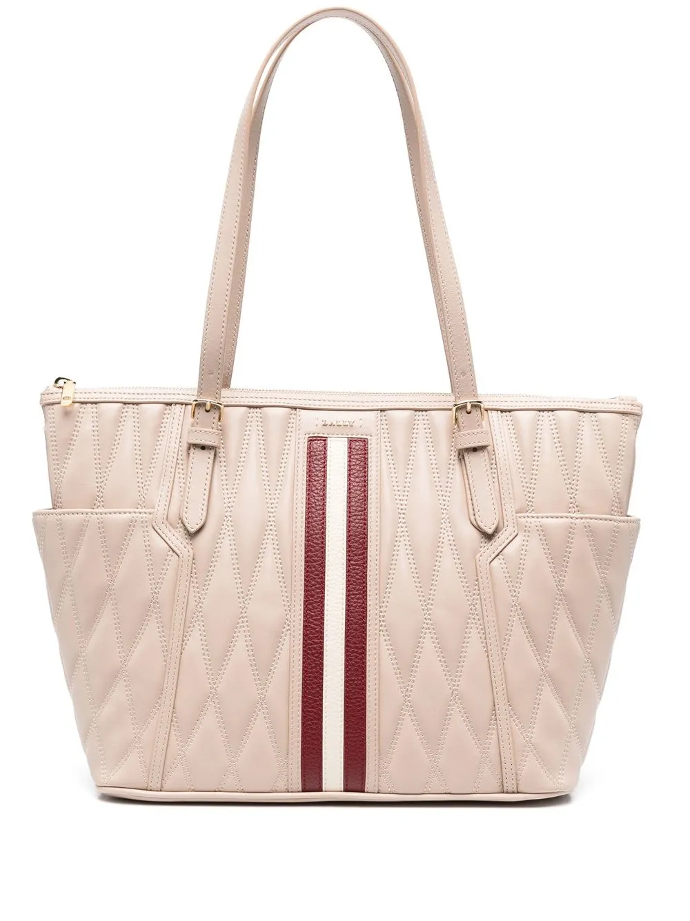 quilted-effect logo tote bag