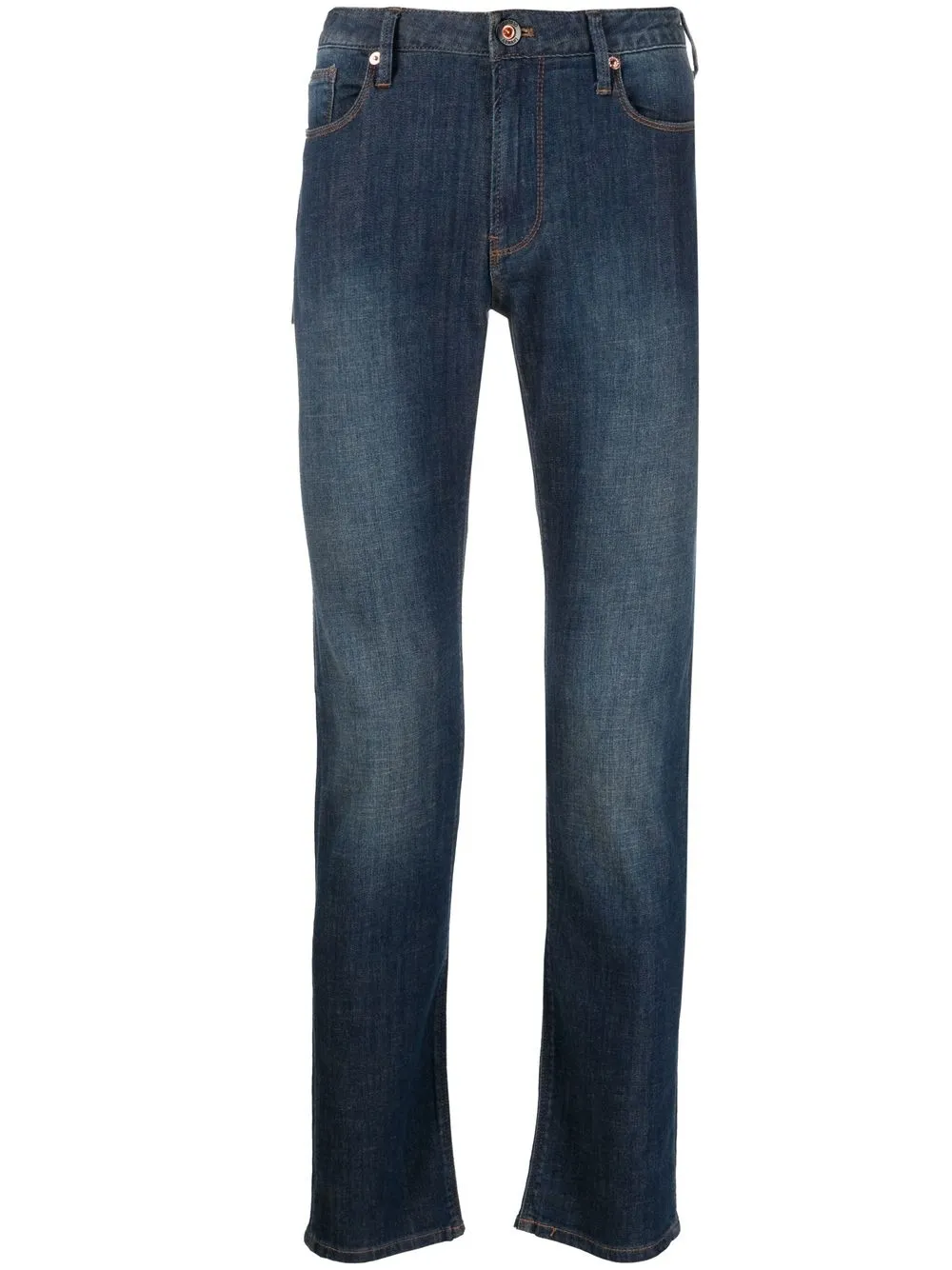 

Emporio Armani jeans slim de tiro medio - Azul