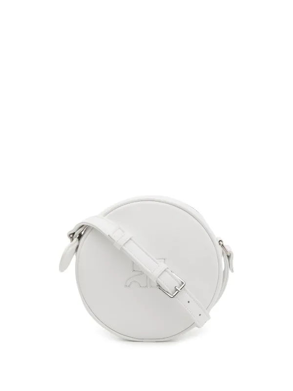 Courreges Round Leather Crossbody Bag White FARFETCH CA