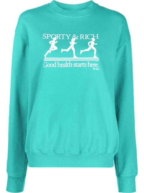 Sporty & Rich logo-print sweatshirt