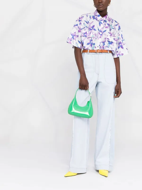 BY FAR アンバー ショルダーバッグ ミニ | グリーン | FARFETCH JP