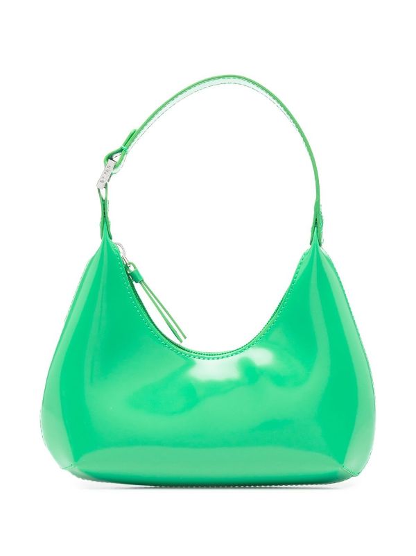 BY FAR Amber Mini Leather Shoulder Bag Green FARFETCH IE