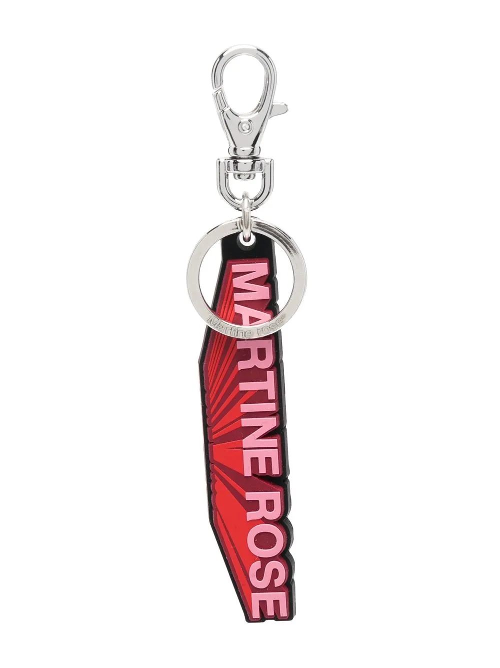 

Martine Rose logo-motif debossed keychain - Red