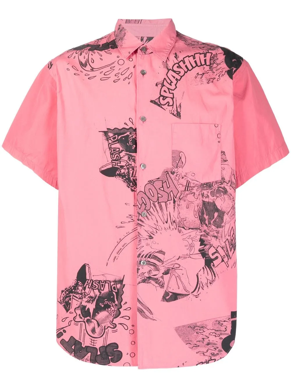 

Comme Des Garçons Shirt playera con dibujo estampado - Rosado