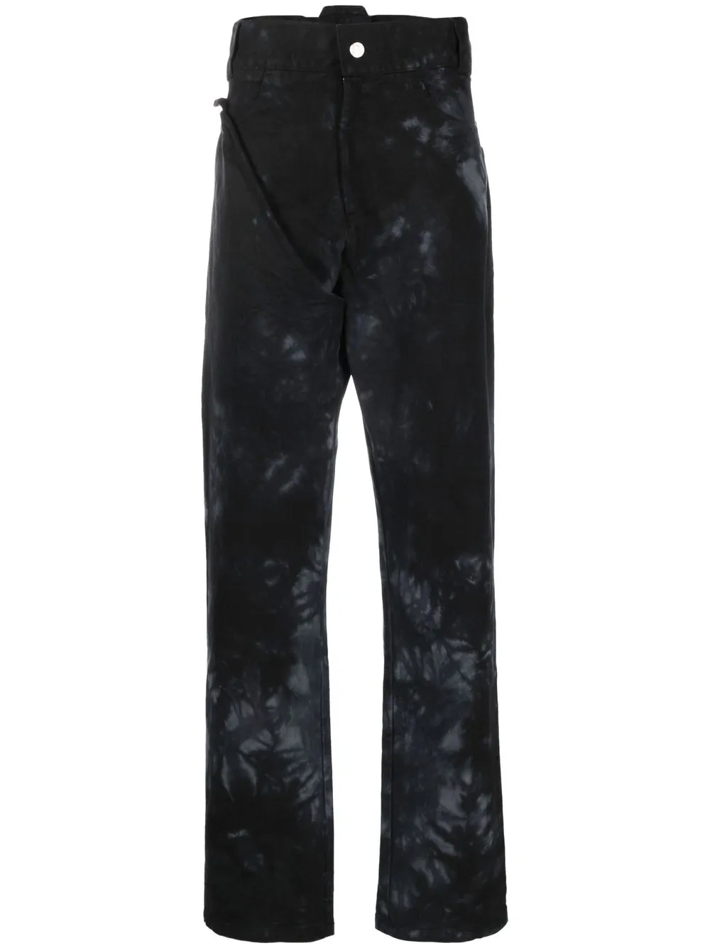 

Affix jeans rectos estampado tie-dye - Negro