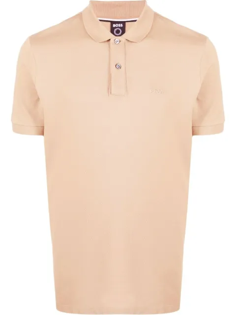BOSS playera tipo polo con logo bordado
