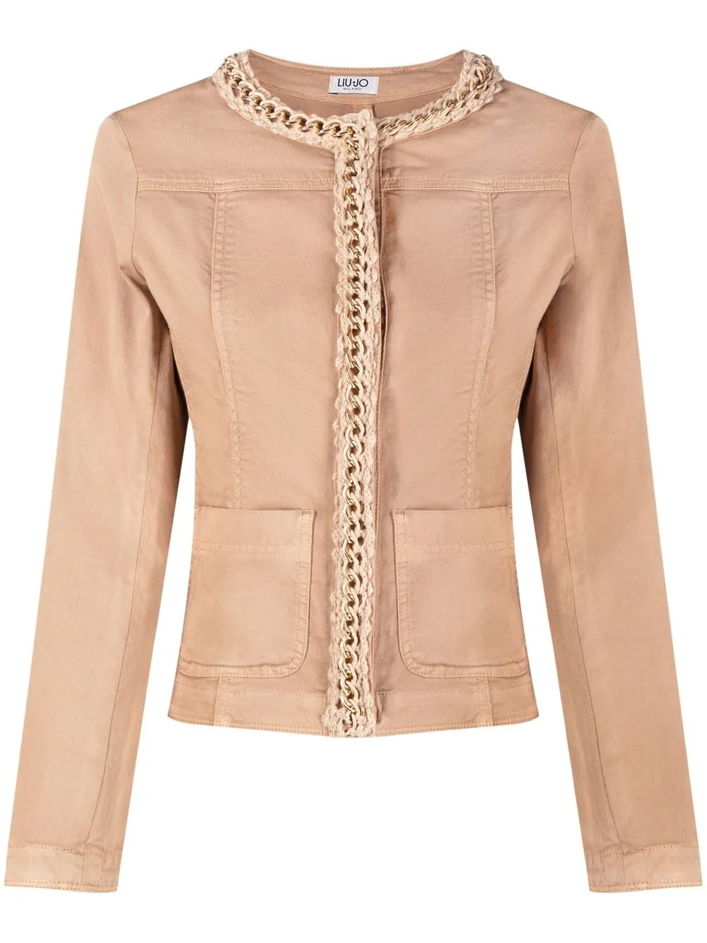 

LIU JO lightweight chain-detail jacket - Neutrals