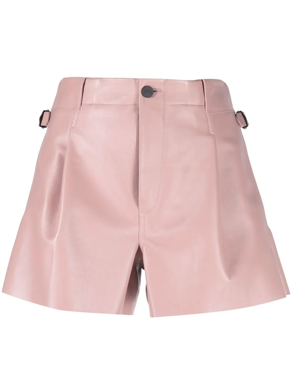 

The Mannei high-waist leather shorts - Pink