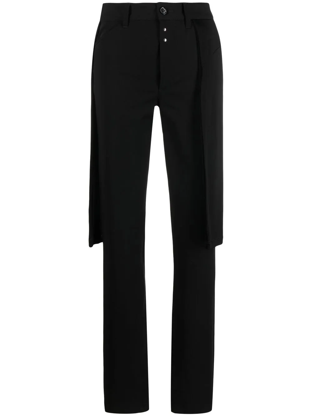 

MM6 Maison Margiela self-tie slim-cut trousers - Black