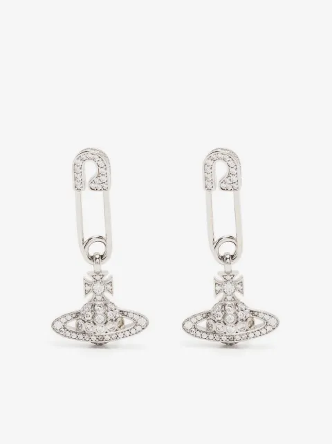 Vivienne Westwood safety pin detail earrings