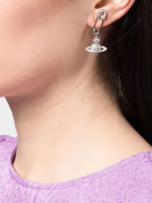 Mini bas relief hot sale diamante orb earrings